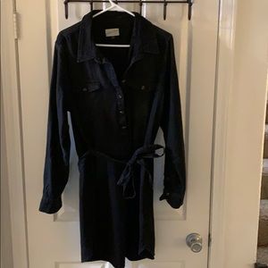 Black button down dress